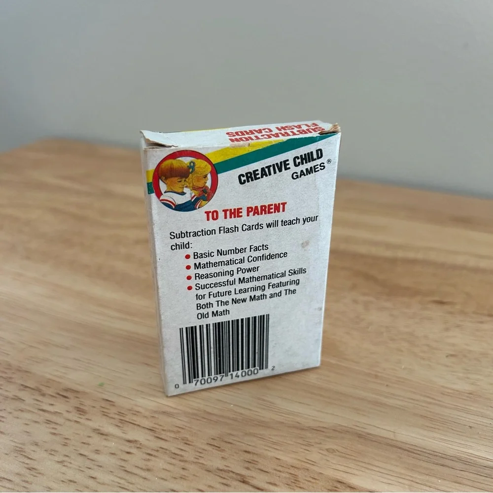 Vintage Double-Sided‎ Subtraction Flash Cards Creative Child Games